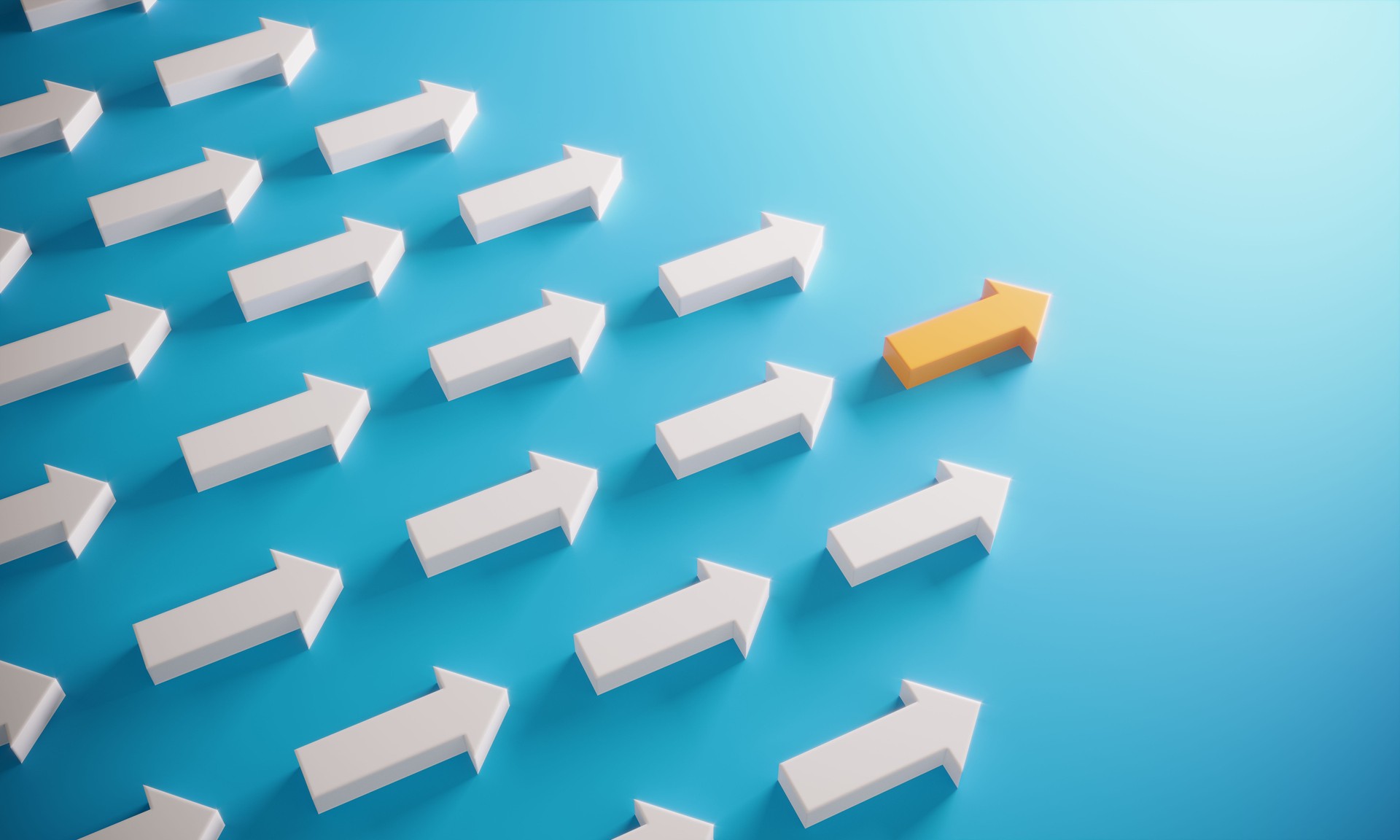 Leadership Concept With Arrows