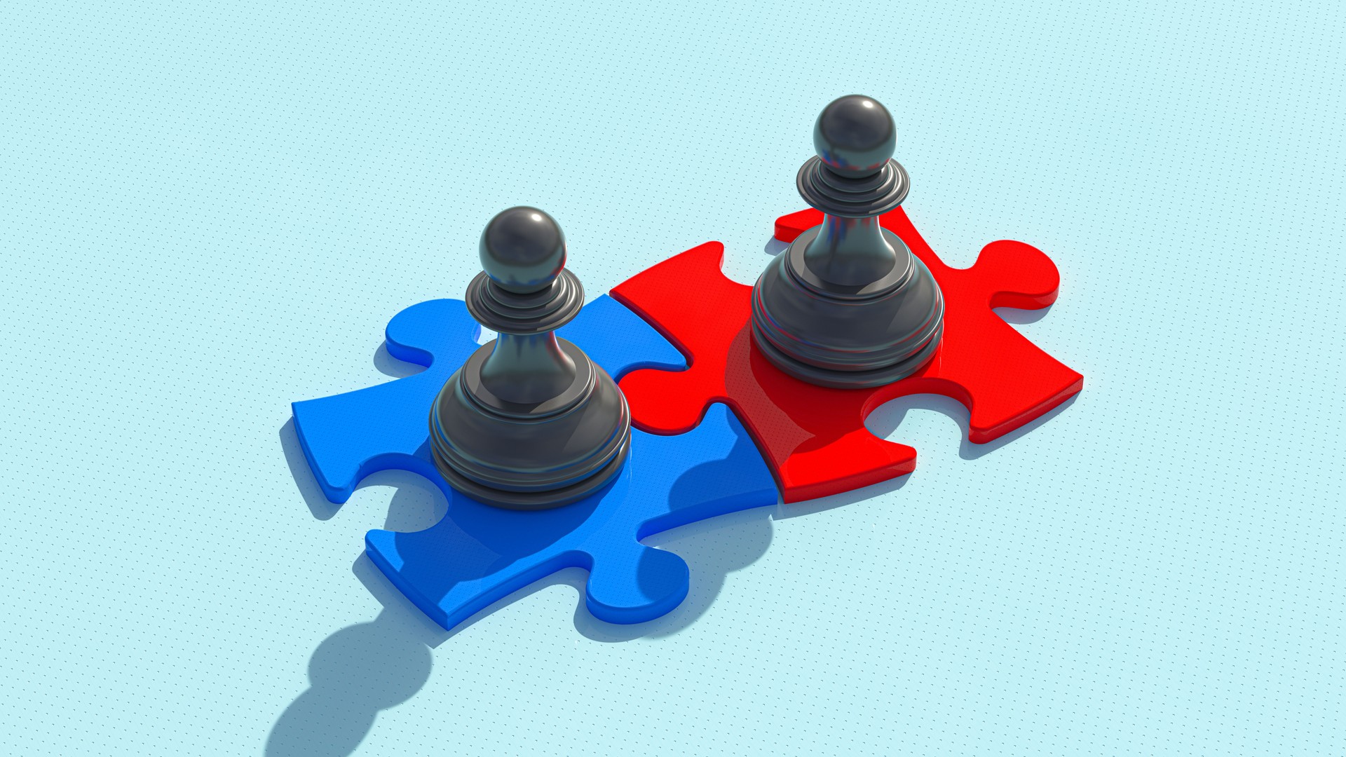 Chess Puzzle Illustration: Teamwork and Unity